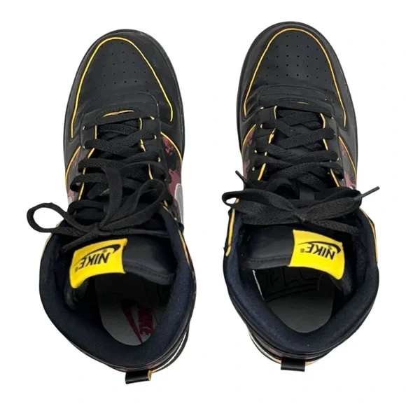 NikeBig High Black Silver Yellow KILL BILL Sneakers Hi Top Mens 8.5